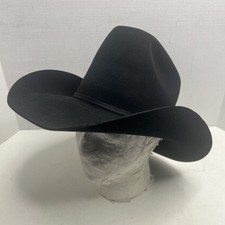 Vintage Resistol XXX Beaver Black Las Vegas Cowboy Hat 7 1/8 USA Sheplers Cap