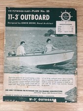 VTG Fir Plywood Fleet Plan No 35 11’-3” Outboard Edwin Monk Boat Build Plans