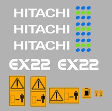 Ensemble D'Autocollants De Sécurité Hitachi EX22 Mini Pelle