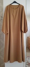 Robe longue ample beige camel