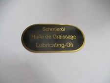Nameplate sign Lanz Bulldog lubricating oil tractor