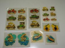 Décalcomanie Chromotransfert Voiture, Tacot, Bateaux, Paquebot ...1950 VINTAGE 3