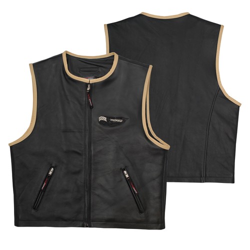Gilet cuir moto motard chopper - cuir,