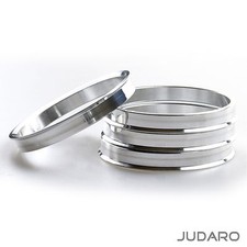 4 center rings aluminum aluminium 72.6 - 57.1 Audi Mercedes VW Seat Skoda BMW rims