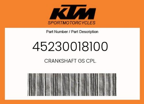 Ktm genuine crankshaft cpl - gs,
