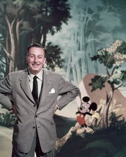Entrepreneur Walt Disney poses with Mickey Mouse 1955 Old Photo 8.5x11