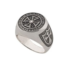 Chevalière / Bague croix emblématique des templiers