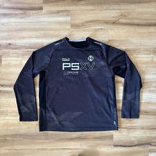 Polo Sport Racing Series Long Sleeve Thermo Vent Shirt XL Carbon Black Gym