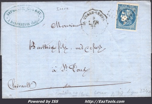 France 46b sur lettre avec - france,