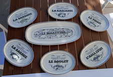 SERVICE à POISSON en FAÏENCE de GIEN "LE MAREYEUR" VINTAGE