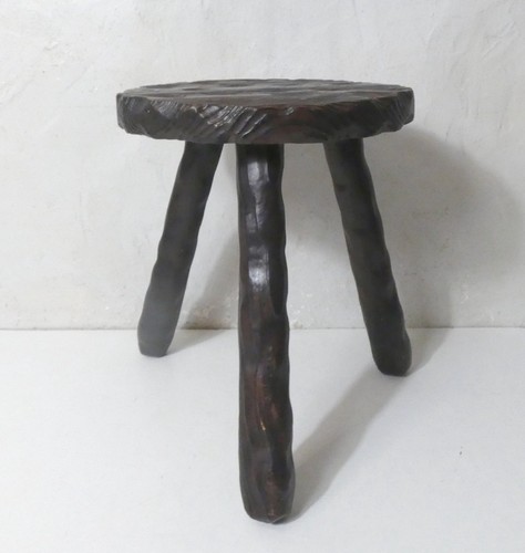 Ancien tabouret tripode - tabouret,