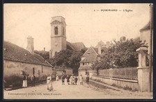 Old postcard Pommard, L ́Èglise 