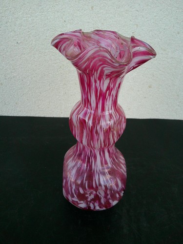 Vase verre souffle mouchete - vase,
