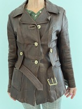 Veste cuir femme année 70 -