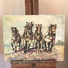 tableau N43 huile sur panneau