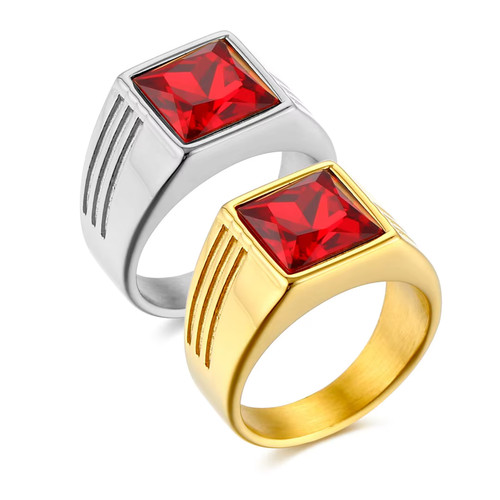 Bague homme 13mm carrée - 13mm,