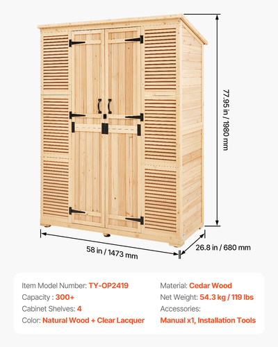 Vevor abri jardin rangement - de,