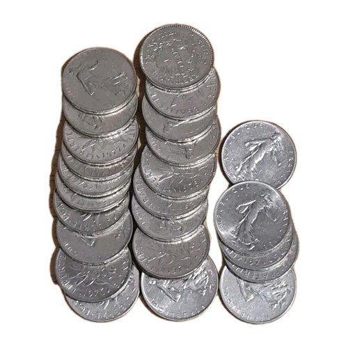 Lot pièces 1 franc - 25,