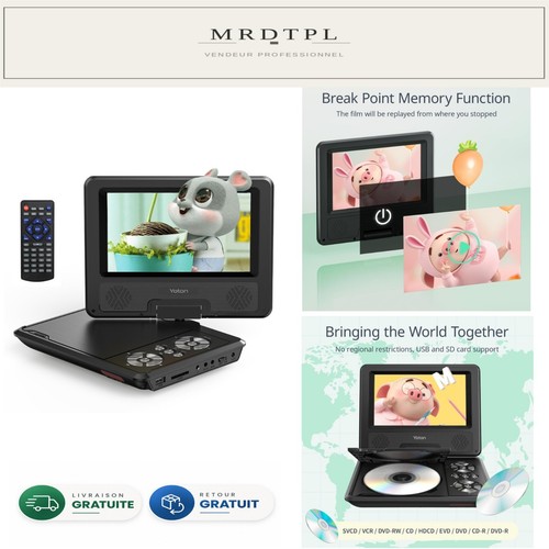 Yoton lecteur dvd portable - lecteur,