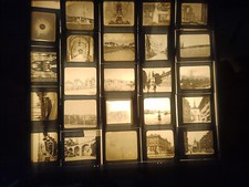 24  Anciennes Plaques en Verre pour Lanterne Magique ( Format 8,5cm x 10cm )