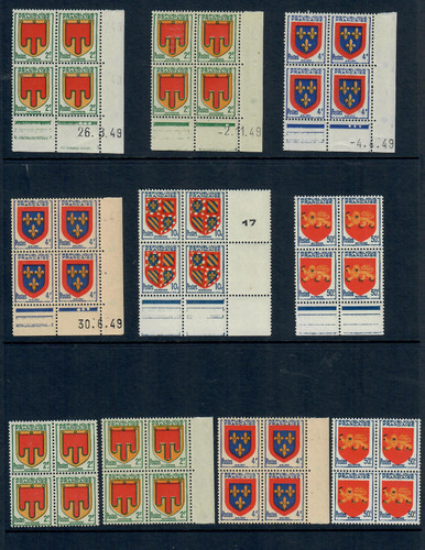 France 1949 blasons coat - france,