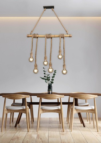 Lustre vintage rustique corde - vintage,