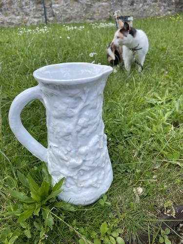 Pichet blanc poterie bavent - pichet,
