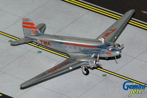 Maquette avion métal twa - avion, dc-3