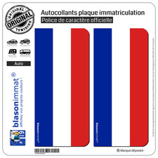 2 Stickers autocollant plaque