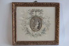 Antique Painted Silk Napoleon III Love (66847)