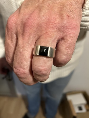 Bague homme argent onyx - homme, noir