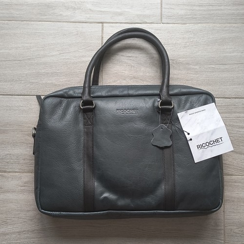 Sacoche ordinateur cuir marine