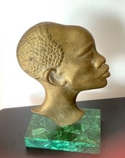 Profil en bronze tête