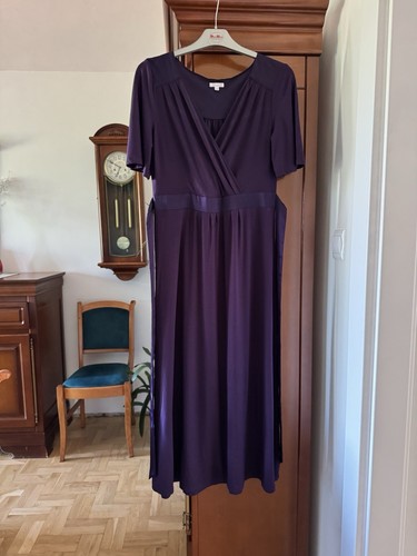 Robe midi solar violette en - robe, 38