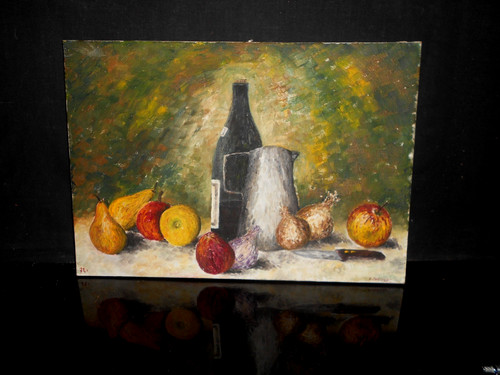 Tableau huile sur - , toile