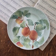 Antique plate slipper St Clement KG apricots Ø21.5 cm fruit decor relief