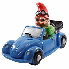 Déco Figurine Nain Hauteur 23 CM de Jardin En Voiture Avec faute Doigt
