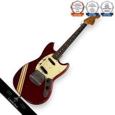 Guitare électrique Fender Mustang 1971 Competition Red Short Scale Vintage P90