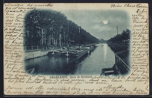 Cpa charleroi quai brabant - charleroi,, de