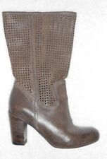 IKKS bottes cavalières cuir & daim ajouré taupe P 38 TBE