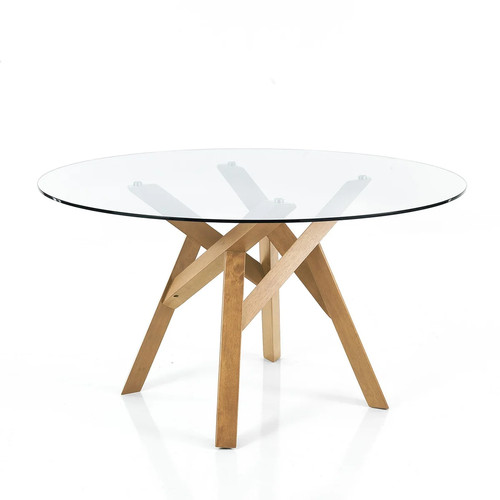 Table rond verre - table, et