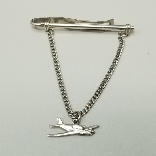 Vintage airplane tie bar - vintage, clip