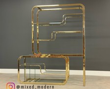 Milo Baughman Brass Etagere Display Case