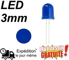 Lot 100 LED 3mm Bleu Ultra