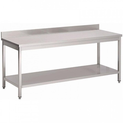 Table inox avec - , étagère