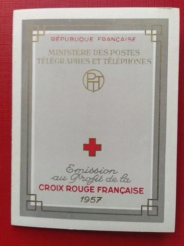 Carnet croix rouge année 1957 - rouge,