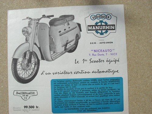 Manurhin scooter 1955 - manurhin,