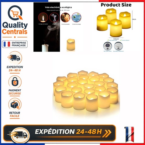 Bougies led sans - bougies, flamme