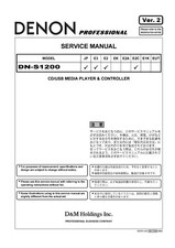 Service Manuel D'Instructions pour Denon DN-S1200