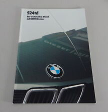 Brochure / brochure BMW 5 Series E28 524td stand 02/1983